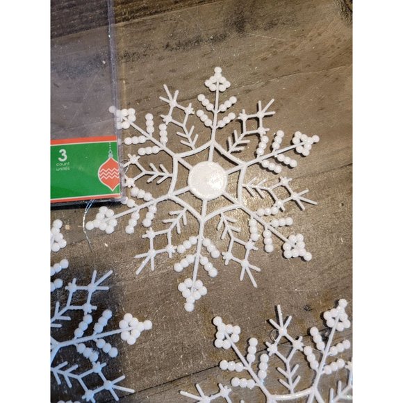 Christmas house white glitter ornaments set Decor Xmas - Picture 3 of 5